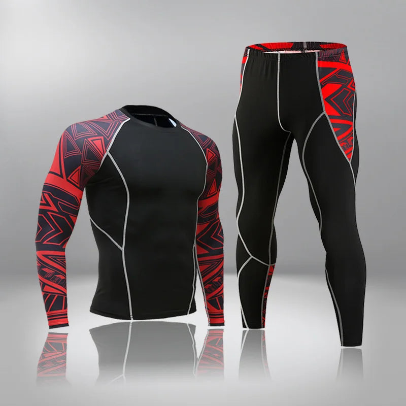 New Men's Thermal Underwear Sets Compression Sport Suit Sweat Quick Drying Thermo Underwear Men Clothing Long Johns Sets