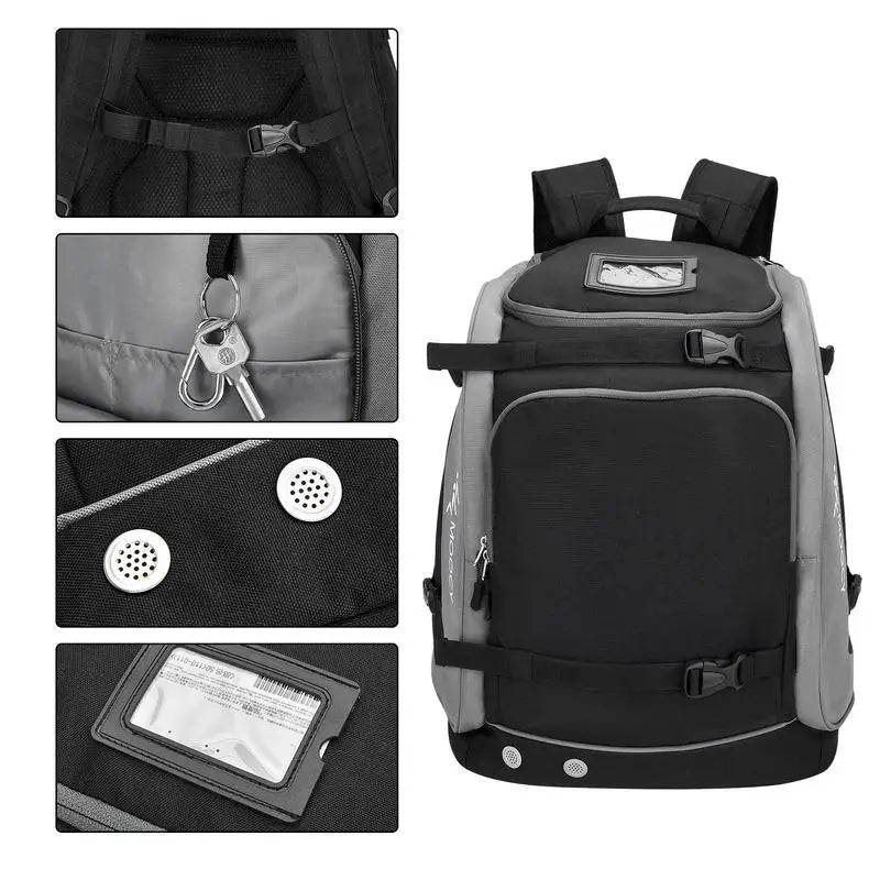 Ski and Winter Sports Backpack with Boot and Clothing Storage