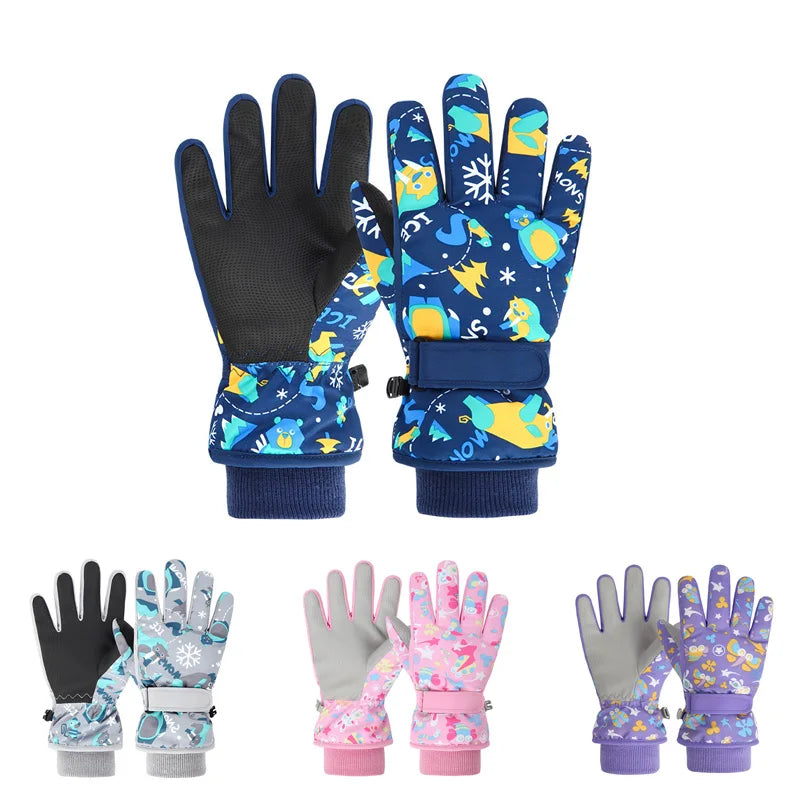 Skiing/Snowboarding Multicolored Gloves Kids 7-13Y